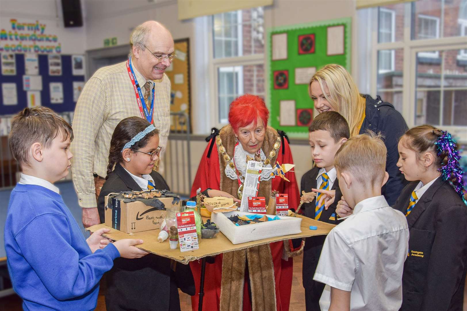 Eastgate Primary School have been named West Norfolk Climate Champions. Margaret Wilkinson and Cllr Michael de Whalley, cabinet member for climate change and biodiversity