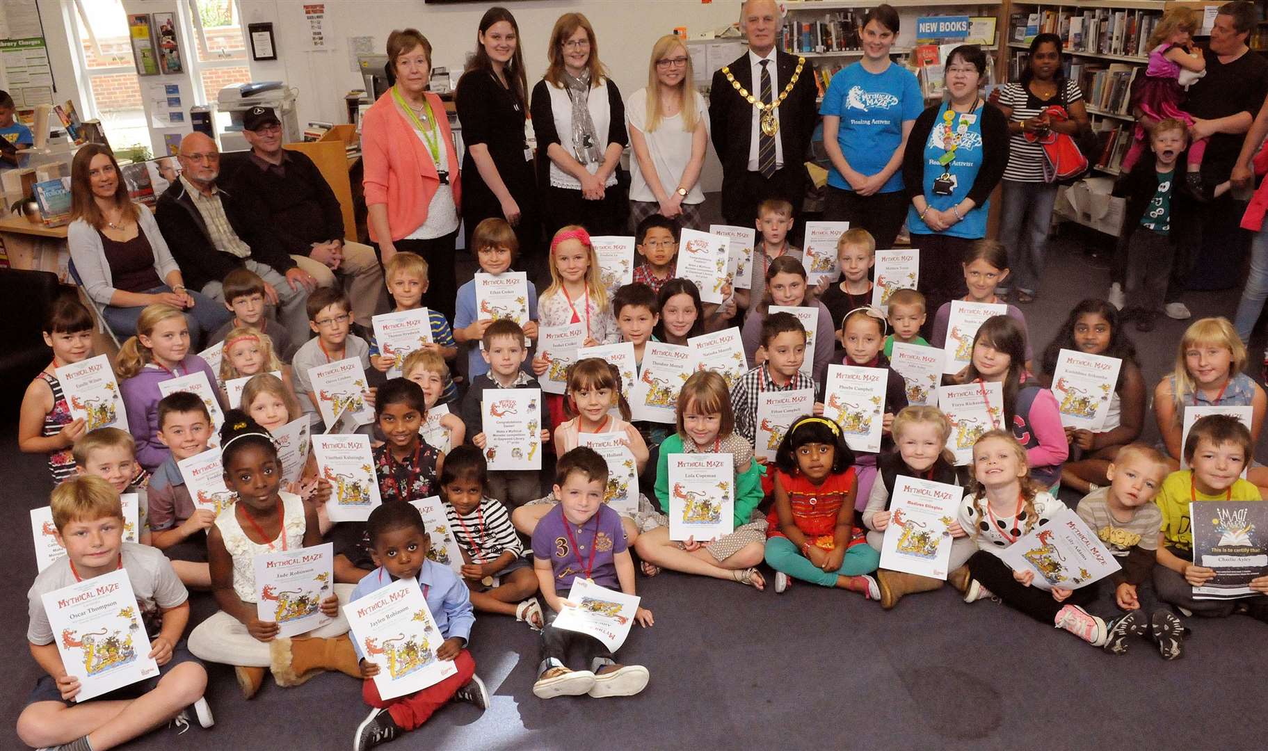 Gaywood Library Summer Reading Challenge presentations, made by Margaret Wilkinson (back row left) back in 2007