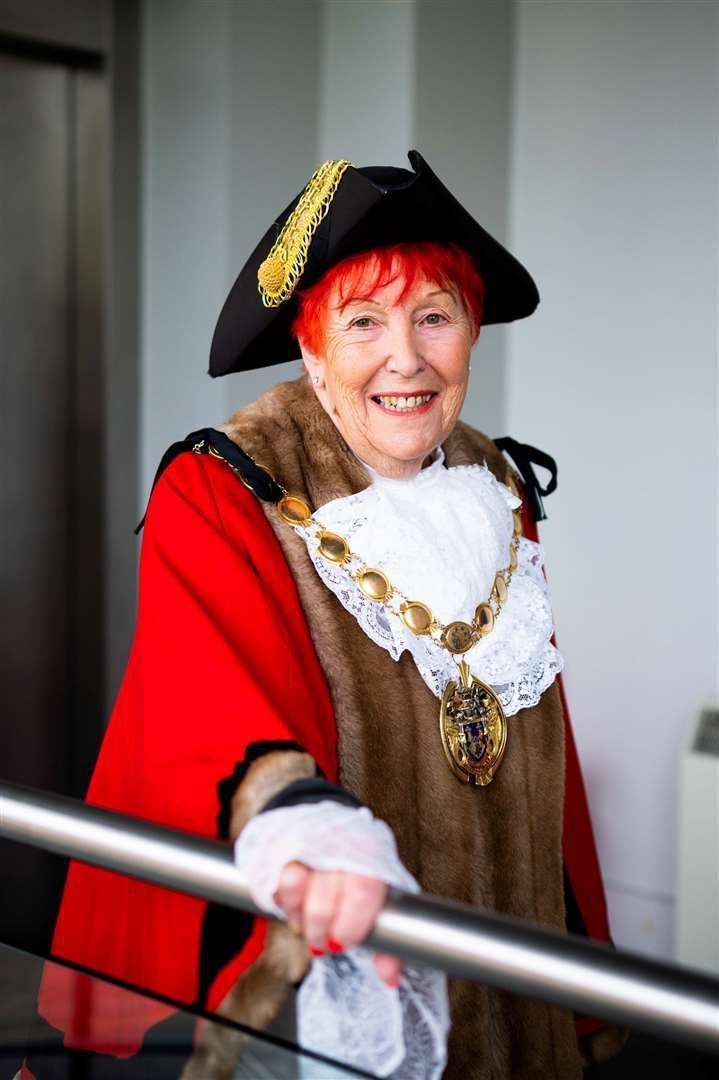 Cllr Margaret Wilkinson when she had just been elected as Mayor