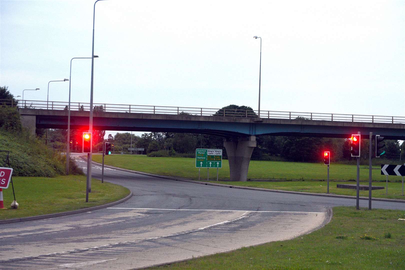 The crash took place on the Hardwick roundabout in Lynn