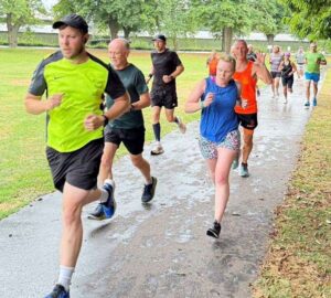 Parkrunners brave the showers