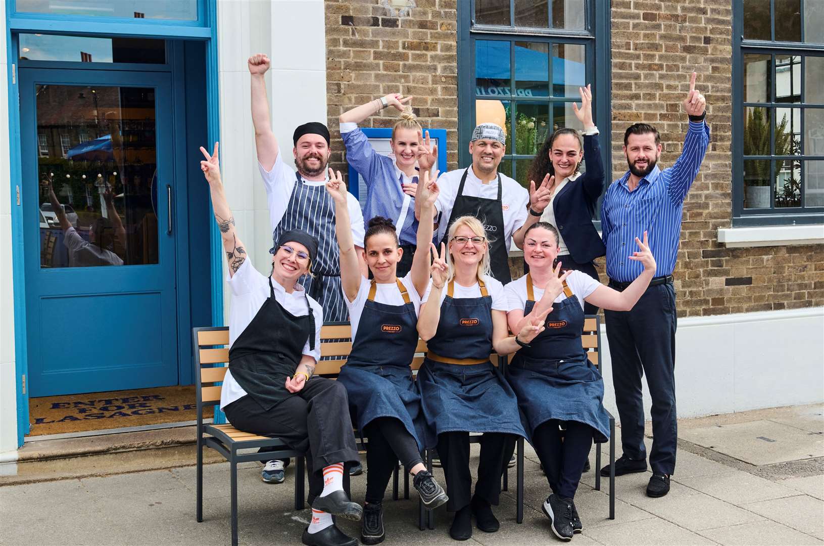 The team at Lynn's Prezzo Italian celebrate their refurbishment. Pictures: Prezzo Italian