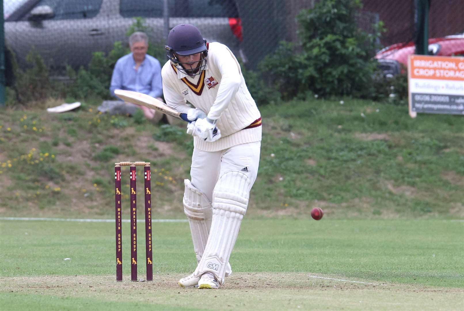 Cricket - Sudbury v Downham Stow - Freddie Fairey bats for Downham. Pic - Richard Marsham