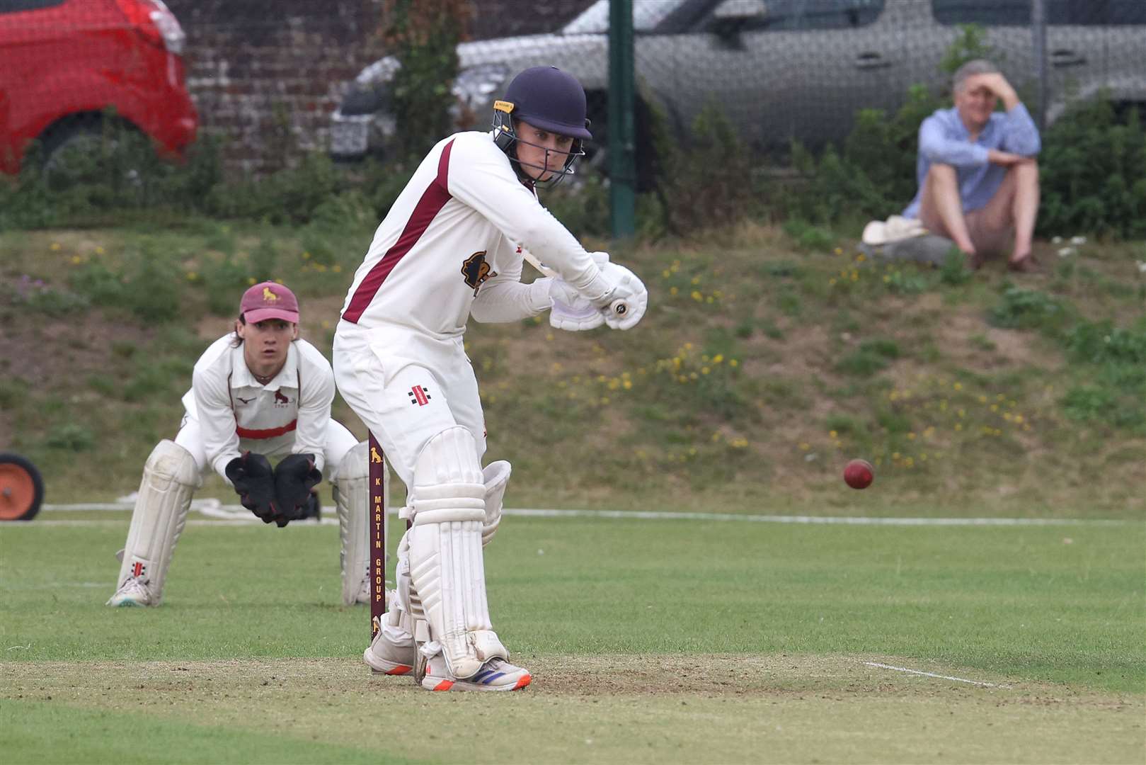 Cricket - Sudbury v Downham Stow - Olly Hooker bats for Downham. Pic - Richard Marsham