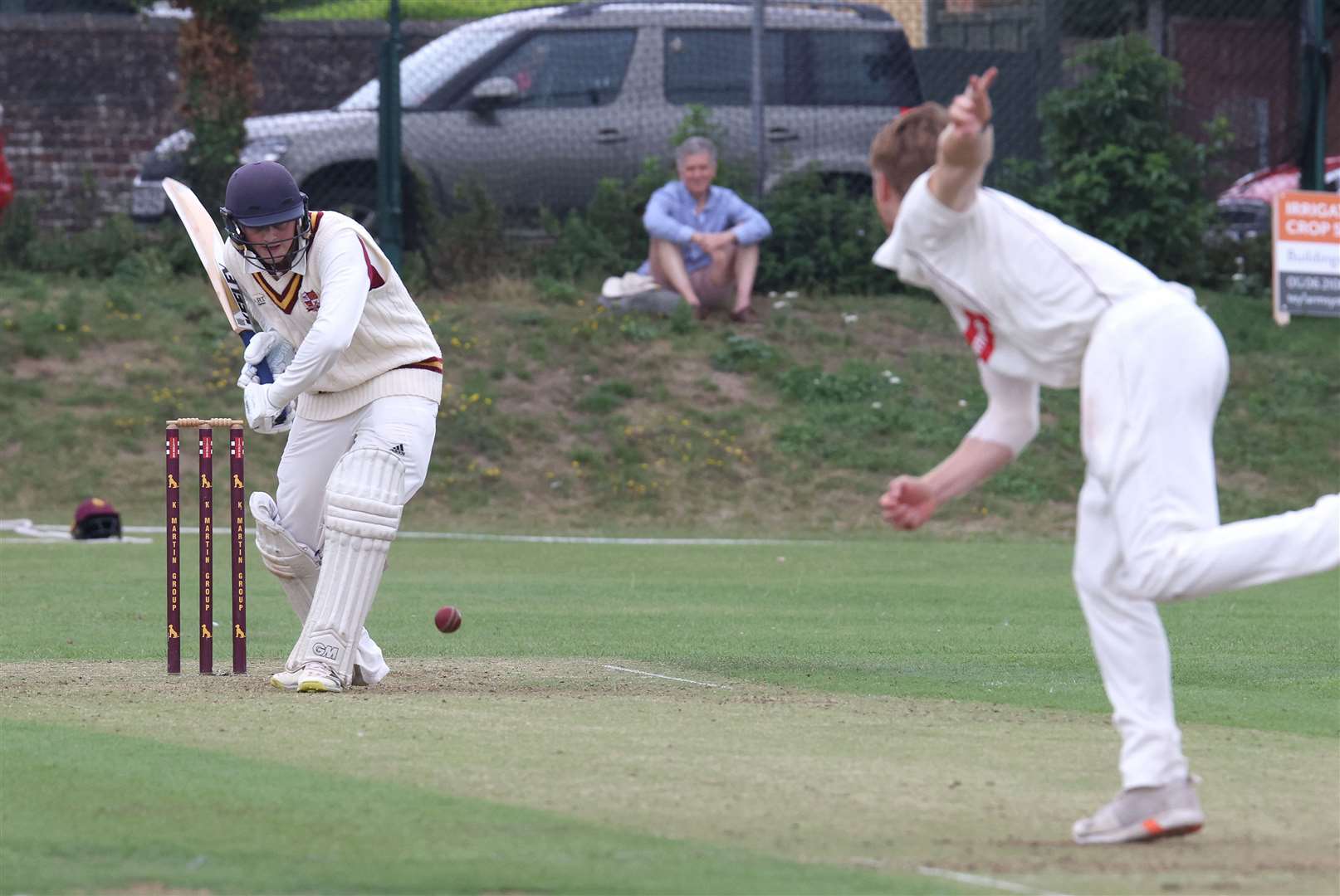 Cricket - Sudbury v Downham Stow - Freddie Fairey bats for Downham. Pic - Richard Marsham