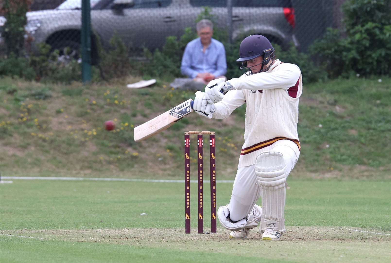 Cricket - Sudbury v Downham Stow - Freddie Fairey bats for Downham. Pic - Richard Marsham