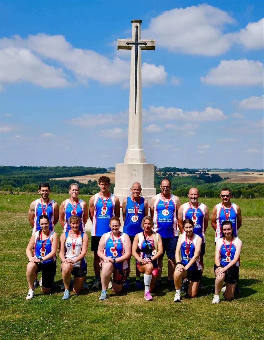 The runners at the finish line