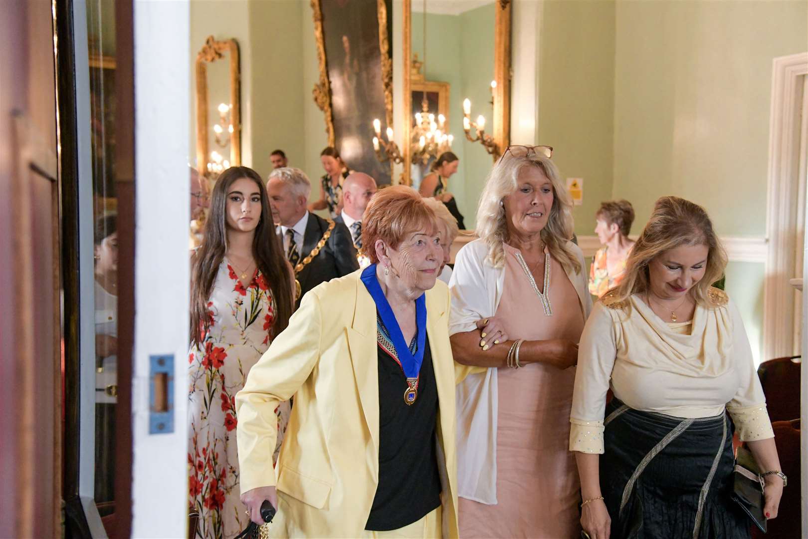 Margaret with her two former consorts, Dawn and Amani