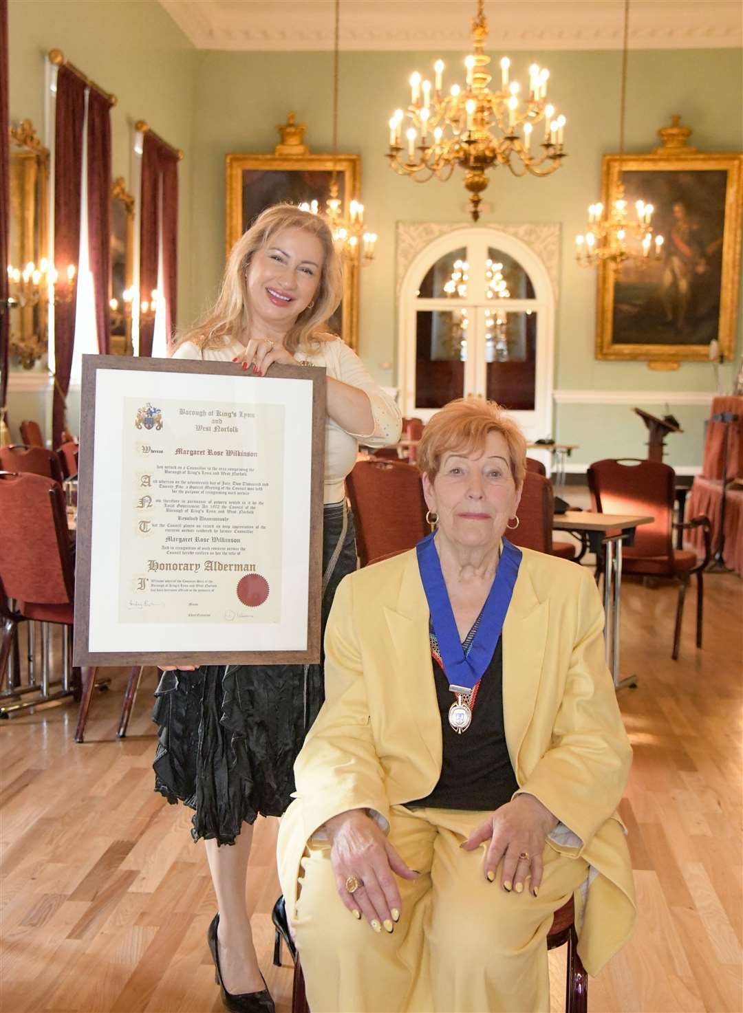 Margaret Wilkinson has been appointed as an alderman. She is pictured with her friend and former consort Amani Habaibeh