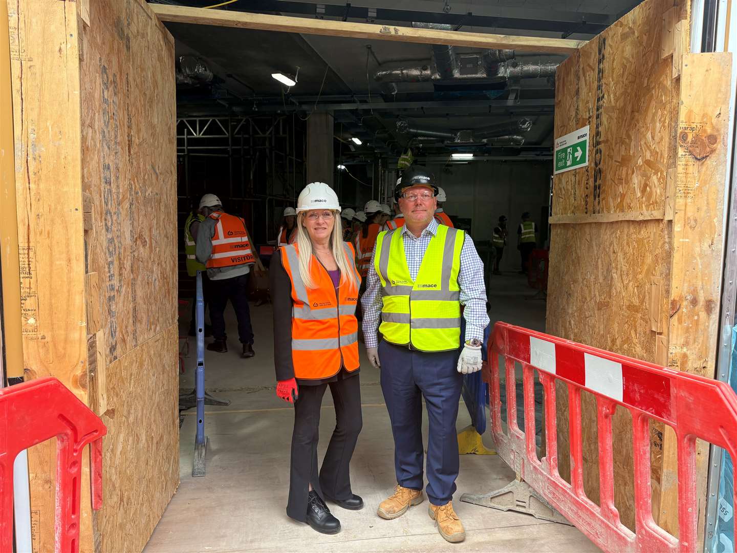 Kay Mason Billig, leader of Norfolk County Council with Andy Sage