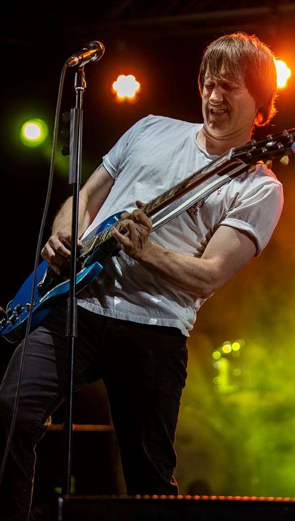 Headliners Ash were a big hit on Friday, pictured is Tim Wheeler.