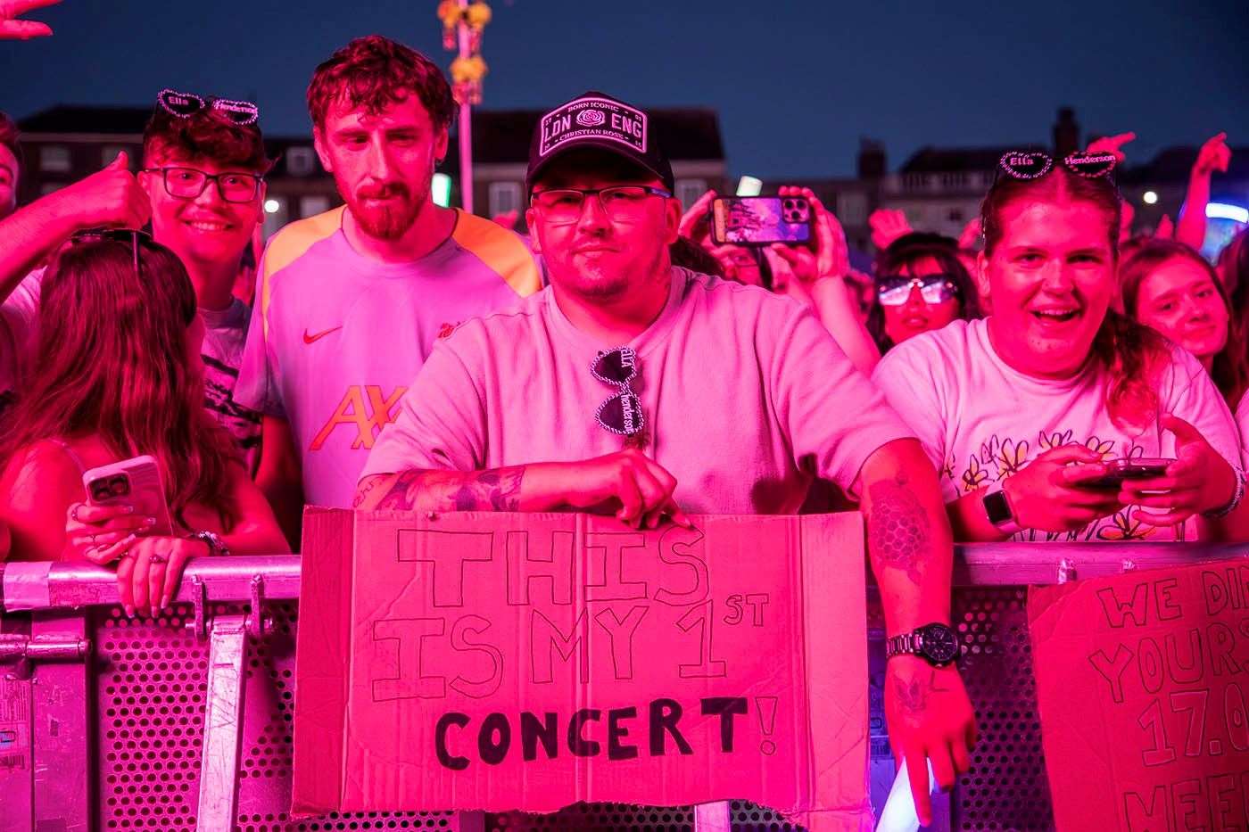 A first concert for this festival-goer