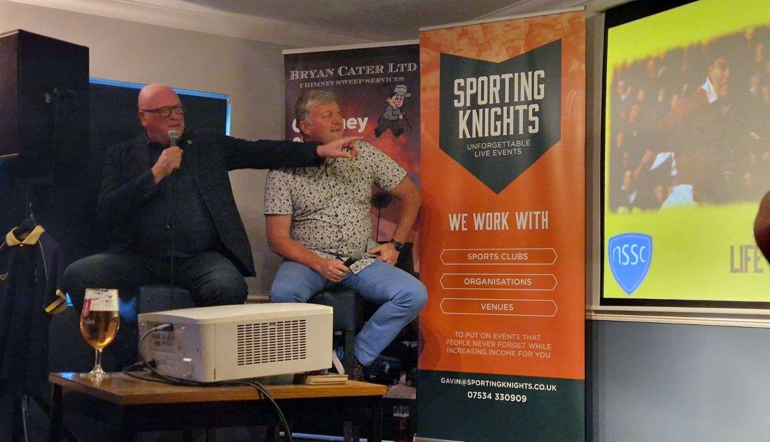 Former Norwich City legends Bryan Gunn and Rob Newman
