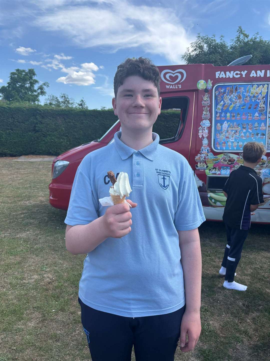 An ice cream van was in attendance for the youngsters