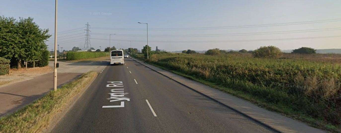 Wilsoncroft was involved in a crash on the A10 at Setchey. Picture: Google Maps