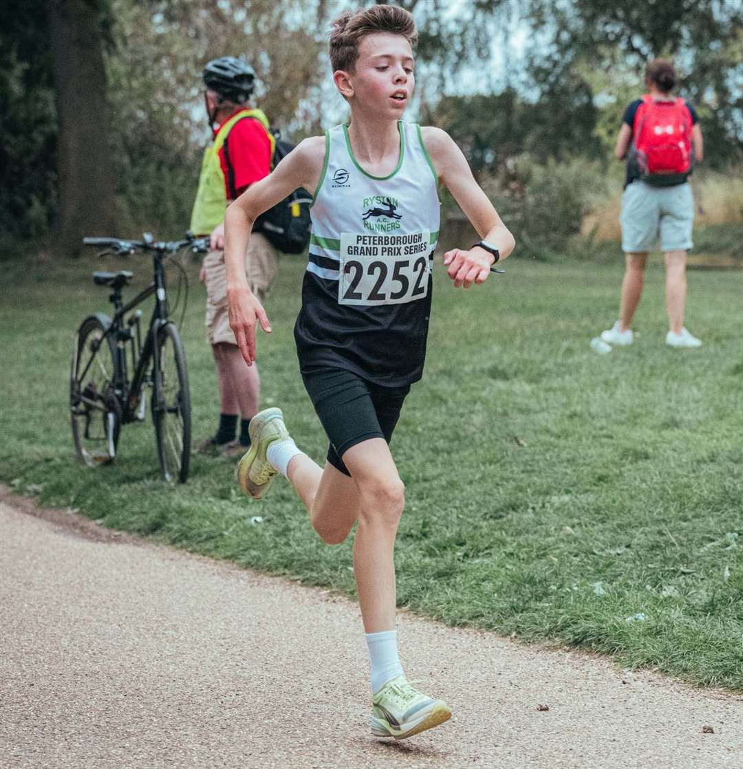 Freddie Hubbard at the Peterborough 3k race