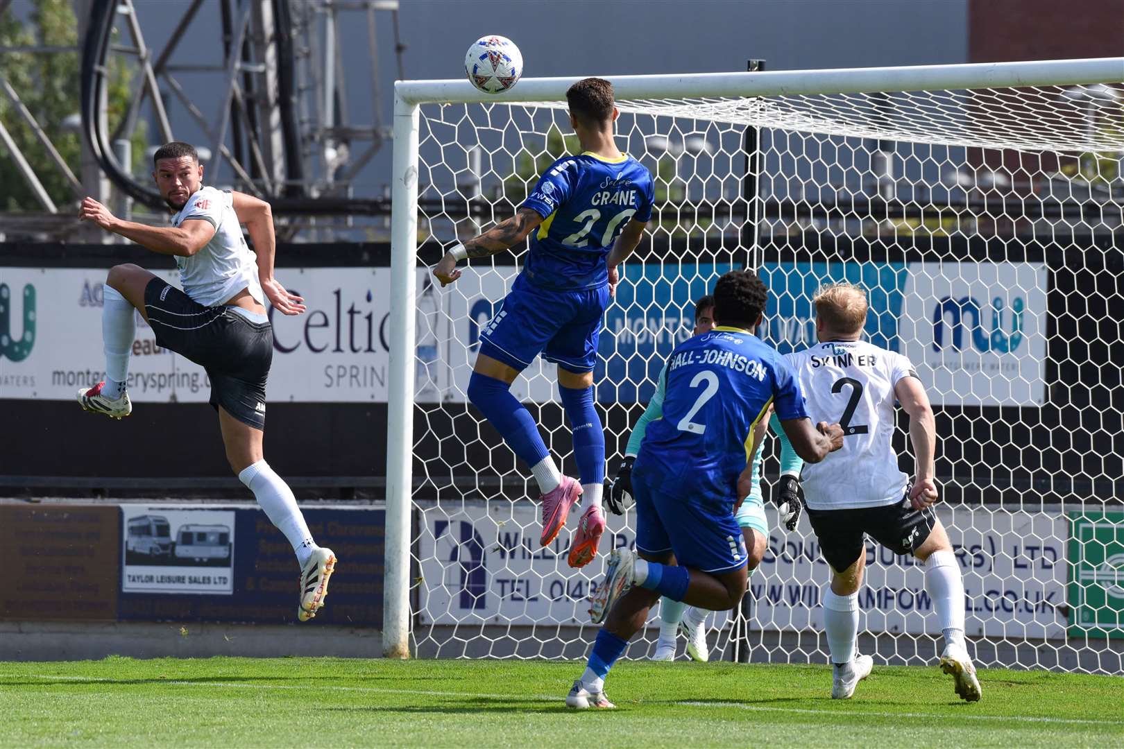 Ross Crane scored the opening goal at Hereford. Picture: Tim Smith