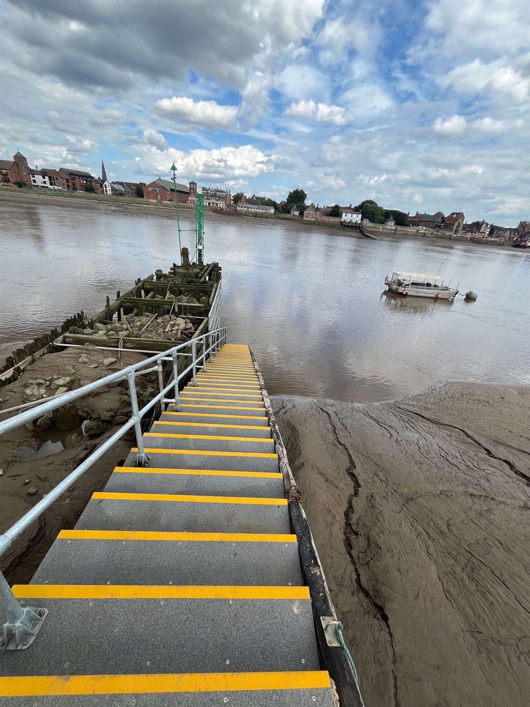 The newly-completed West Lynn ferry landing steps. Picture: West Norfolk Council