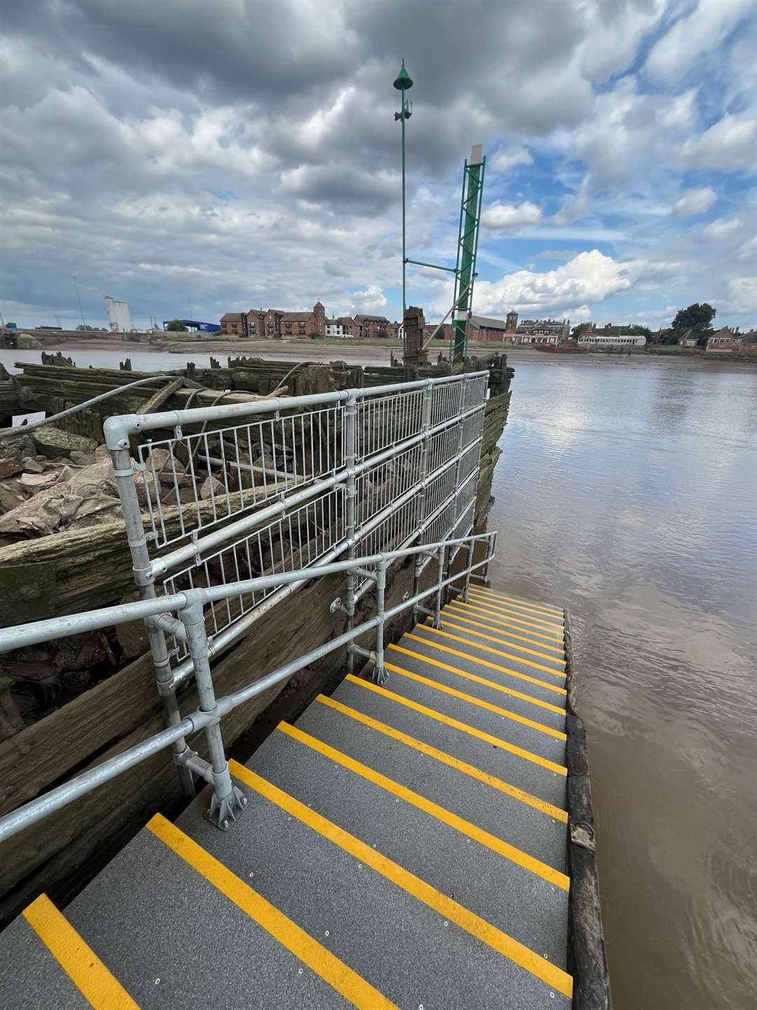 The newly-completed West Lynn ferry landing steps. Picture: West Norfolk Council