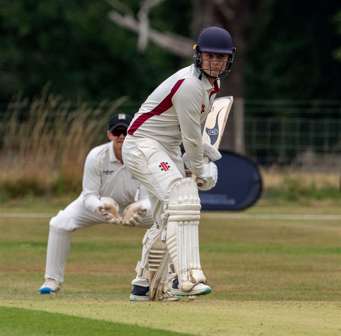 Action between Downham Stow and an Emerging Zimbabwe XI at Stow Hall on Sunday. Picture: Andrew Hunt