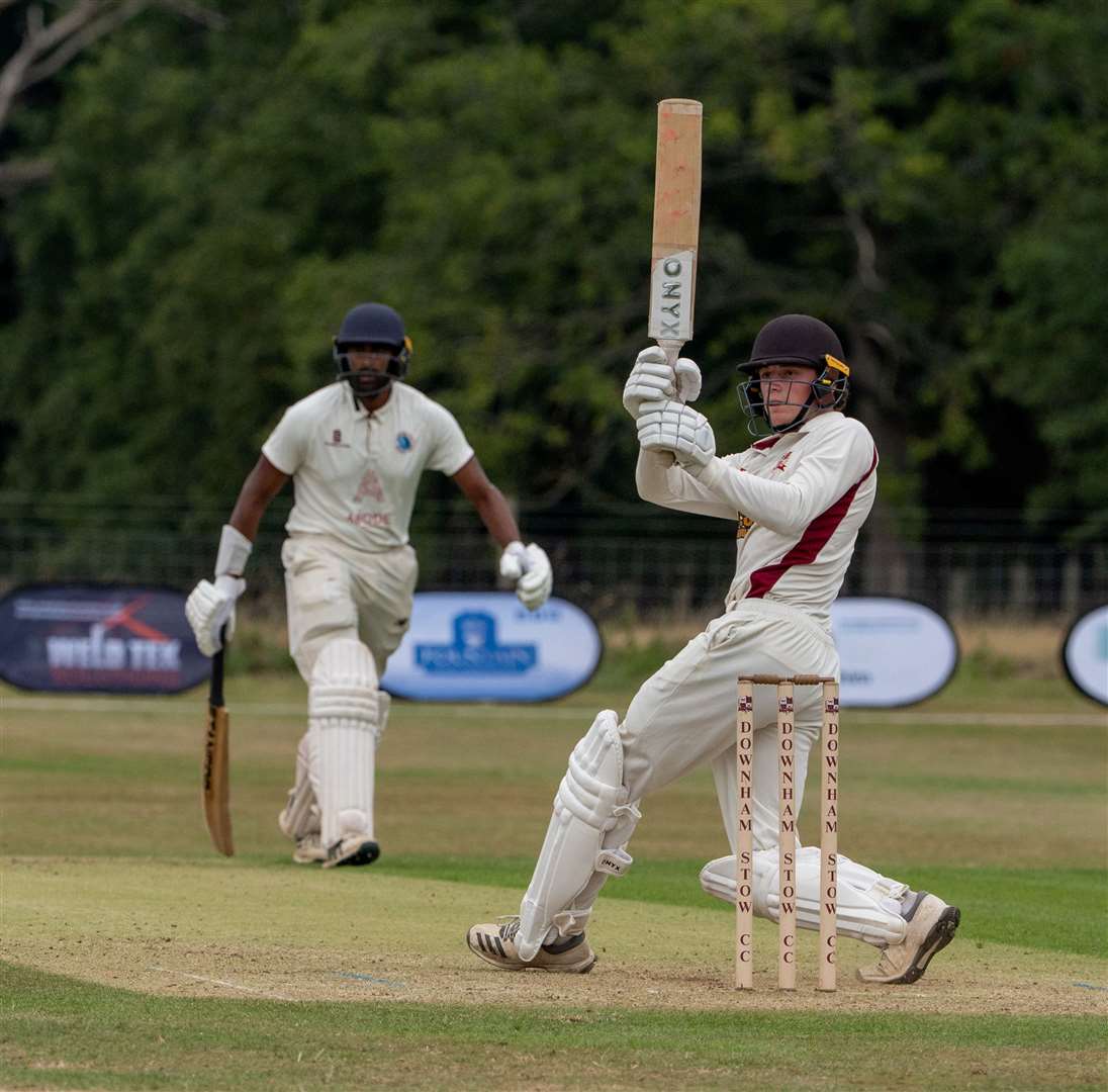 Action between Downham Stow and an Emerging Zimbabwe XI at Stow Hall on Sunday. Picture: Andrew Hunt