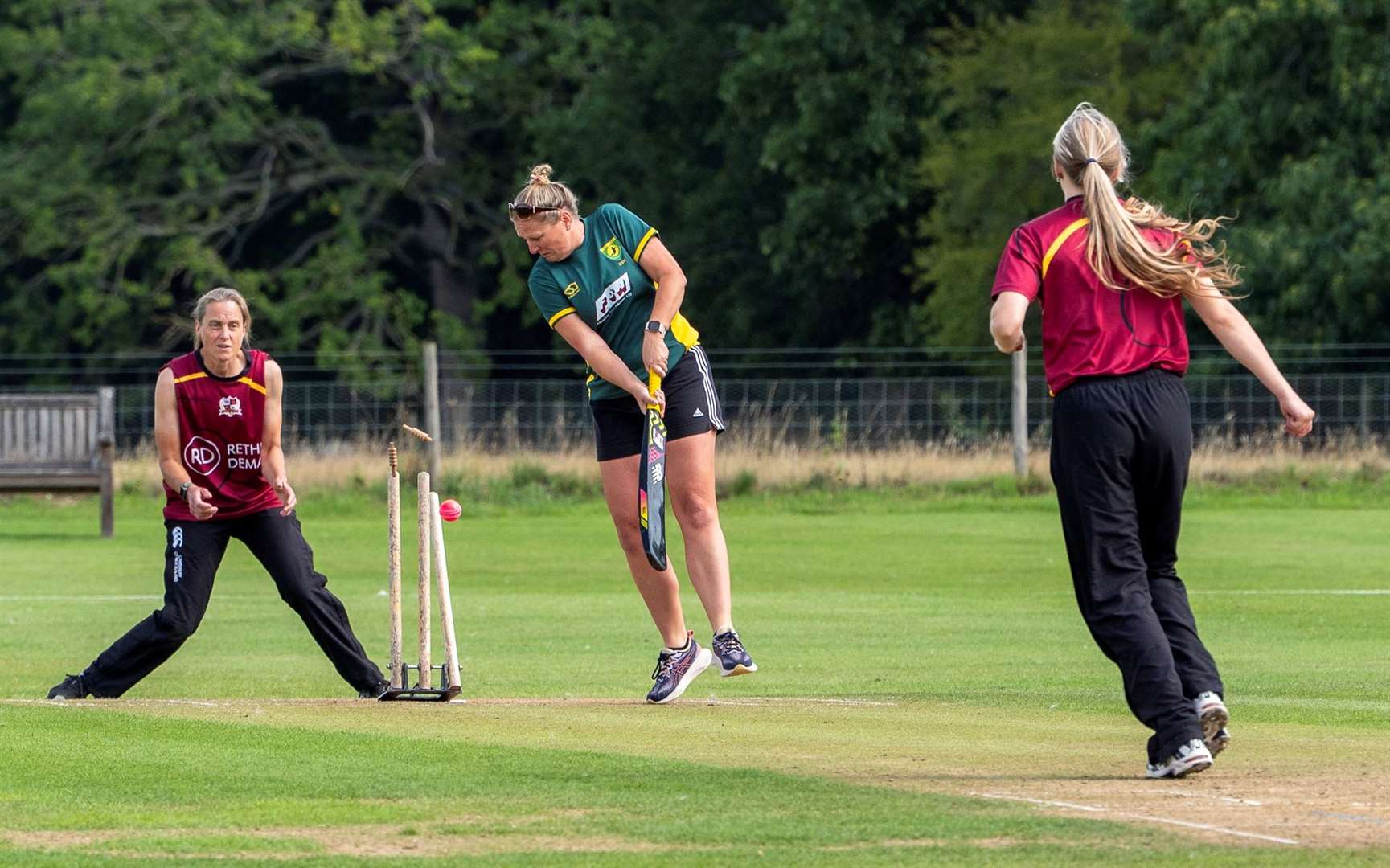 Clean-bowled. Picture: Andrew Hunt