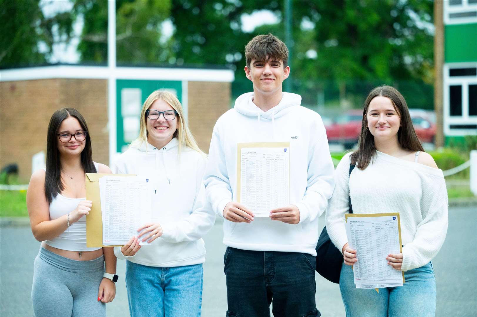 Students were left smiling after opening their results. Picture: Ian Burt