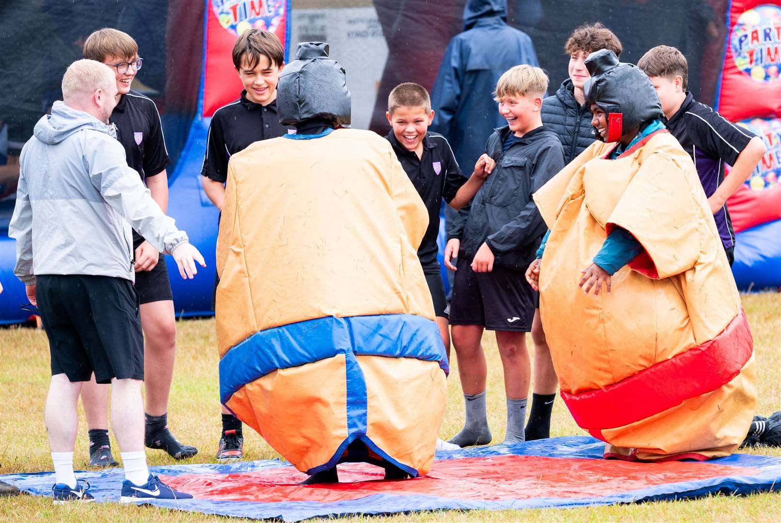 Sumo suits gave rise to some fun challenges. Picture: Ian Burt/Barking Dog Media