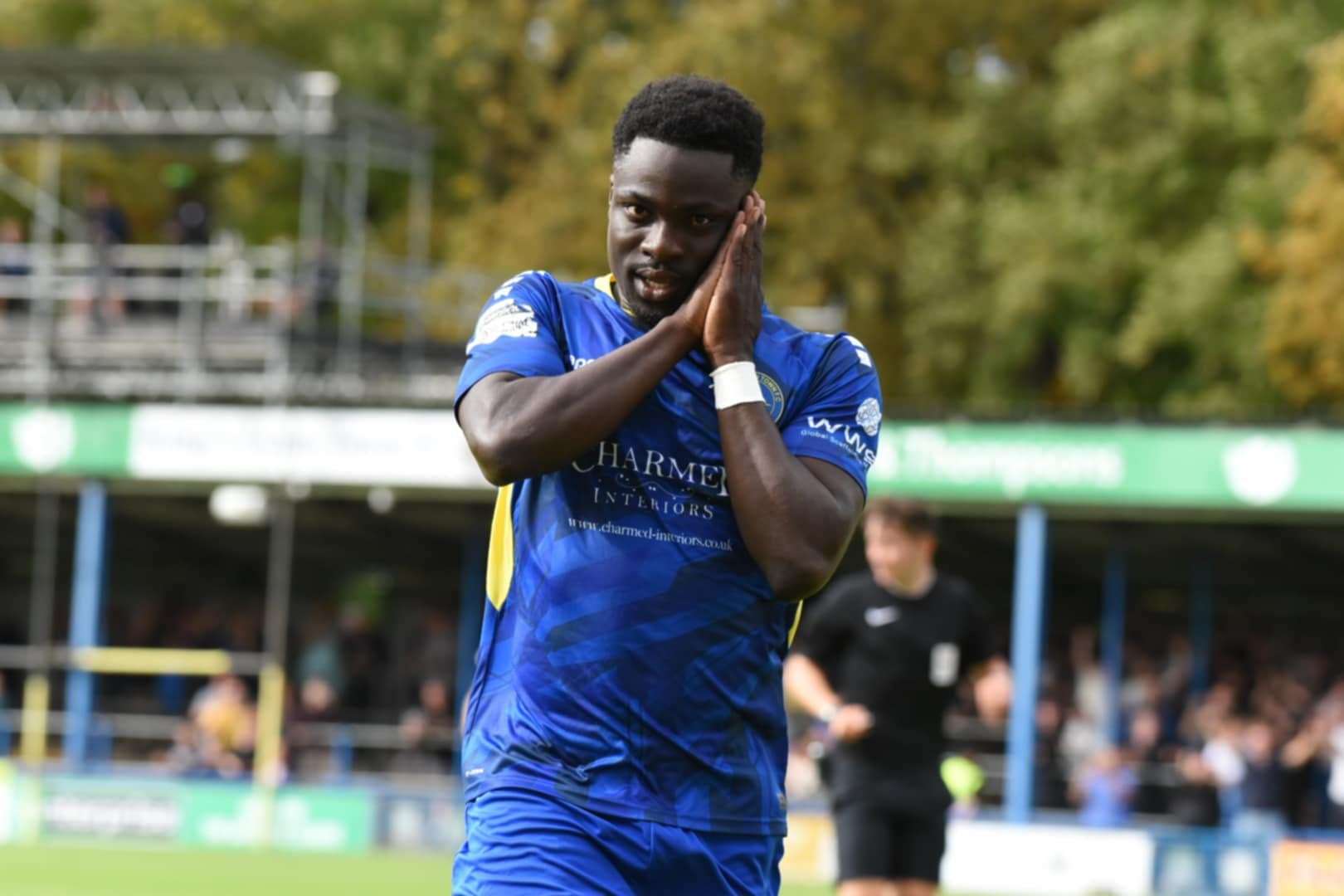 Two-Goal Michael Gyasi. Picture: Tim Smith