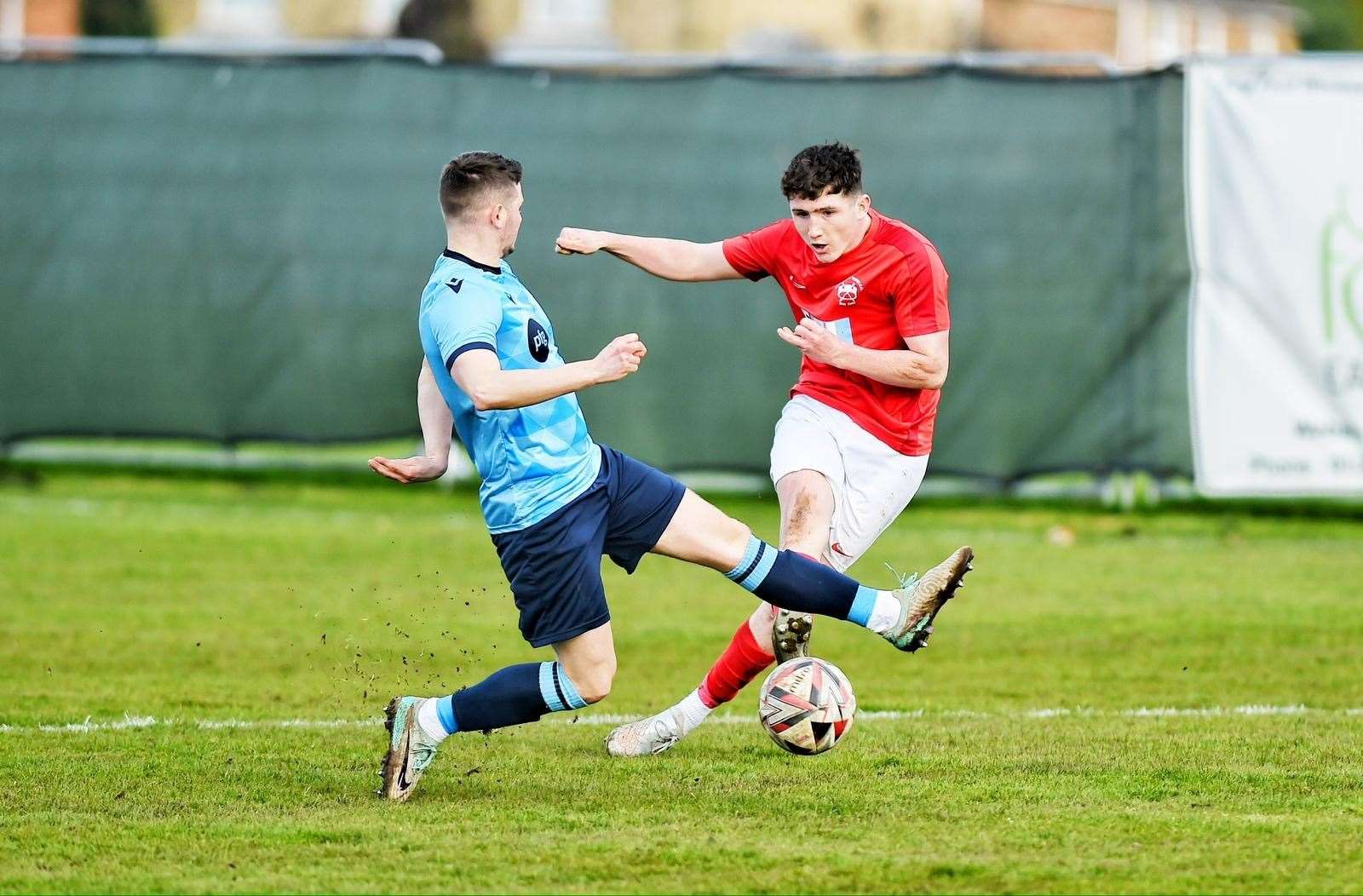 Former Downham Town striker scored one of the goals as his Wroxham side defeated Fakenham Town 2-0 in an FA Cup replay this evening.