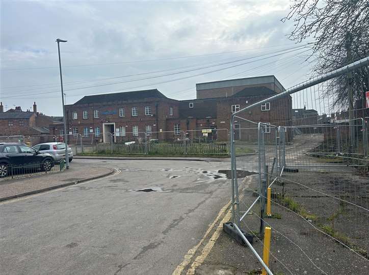 The Providence Street community centre remains cordoned off. Picture: Kris Johnston
