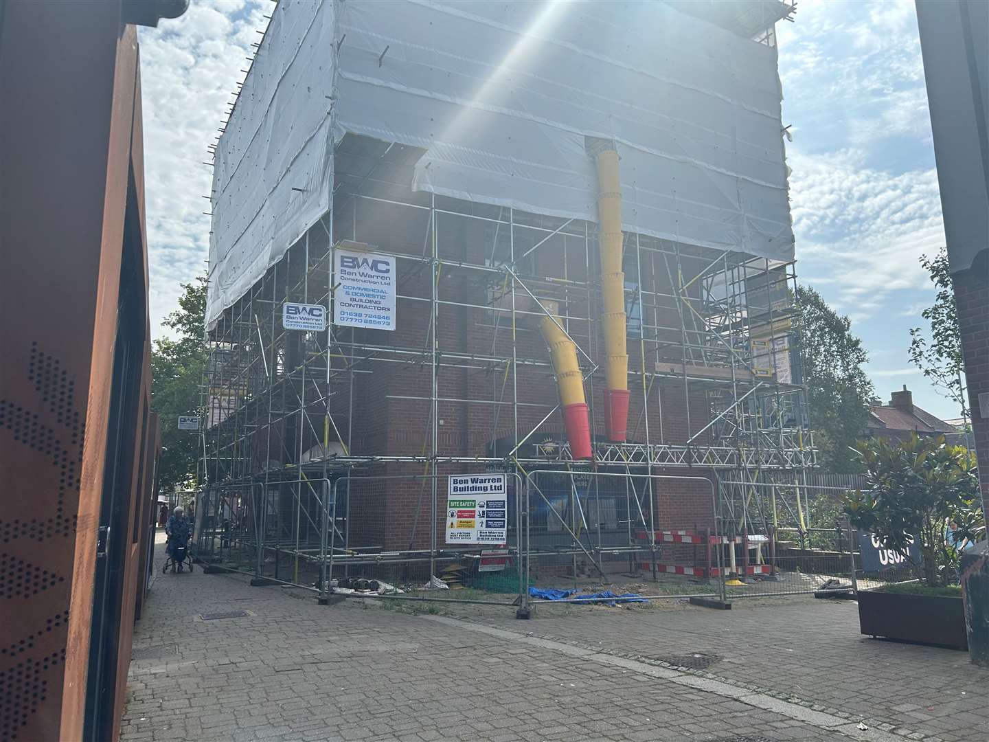 The scaffolding is likely to be in place for some time