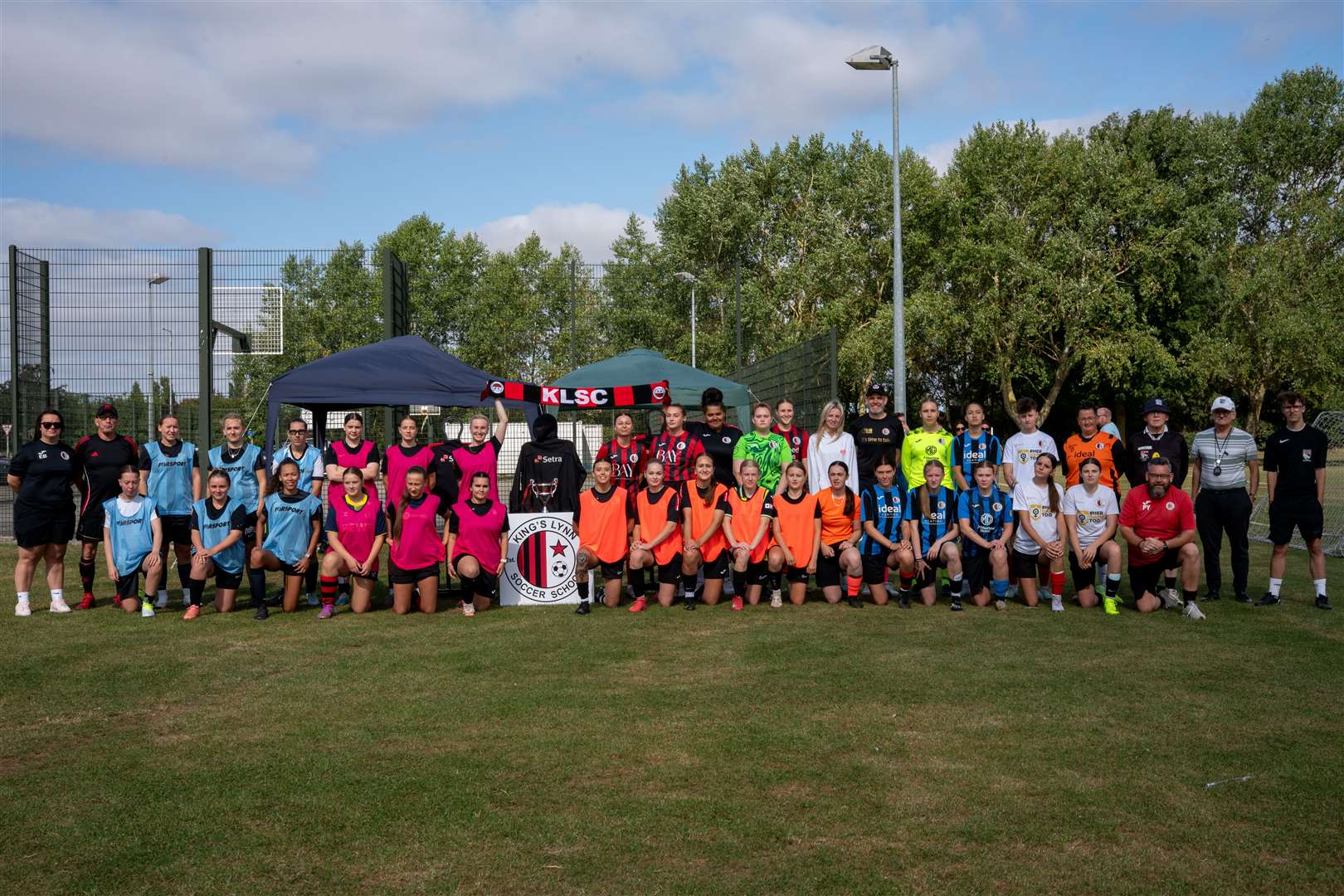 Lionesses and ladies from King's Lynn Soccer Club at an in-house tournament