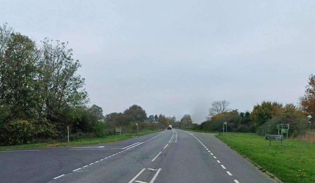 Indrė Ratkele crashed her car on the A148 at Harpley. Picture: Google Maps