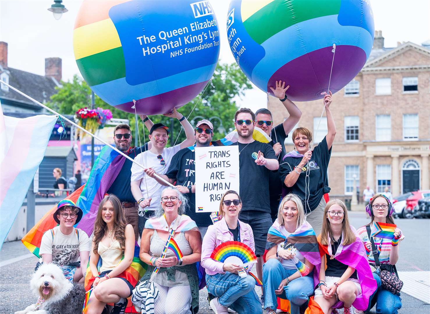 Lynn's Queen Elizabeth Hospital showed its support for the event. Picture: Ian Burt