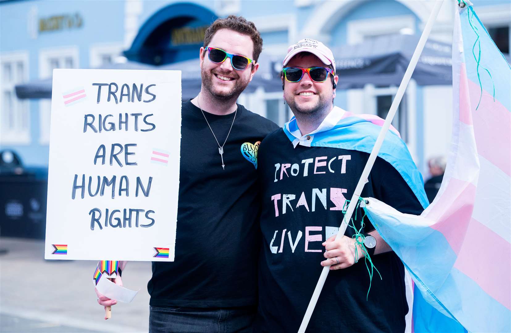 Spreading the message about human rights. Picture: Ian Burt