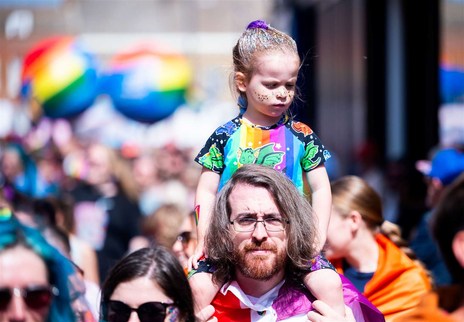 All ages enjoyed taking part in the colourful parade. Picture: Ian Burt