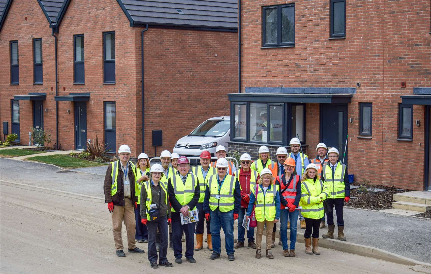 Councillors, officers and Lovell personnel took a tour of the authority's developments. Picture: West Norfolk Council