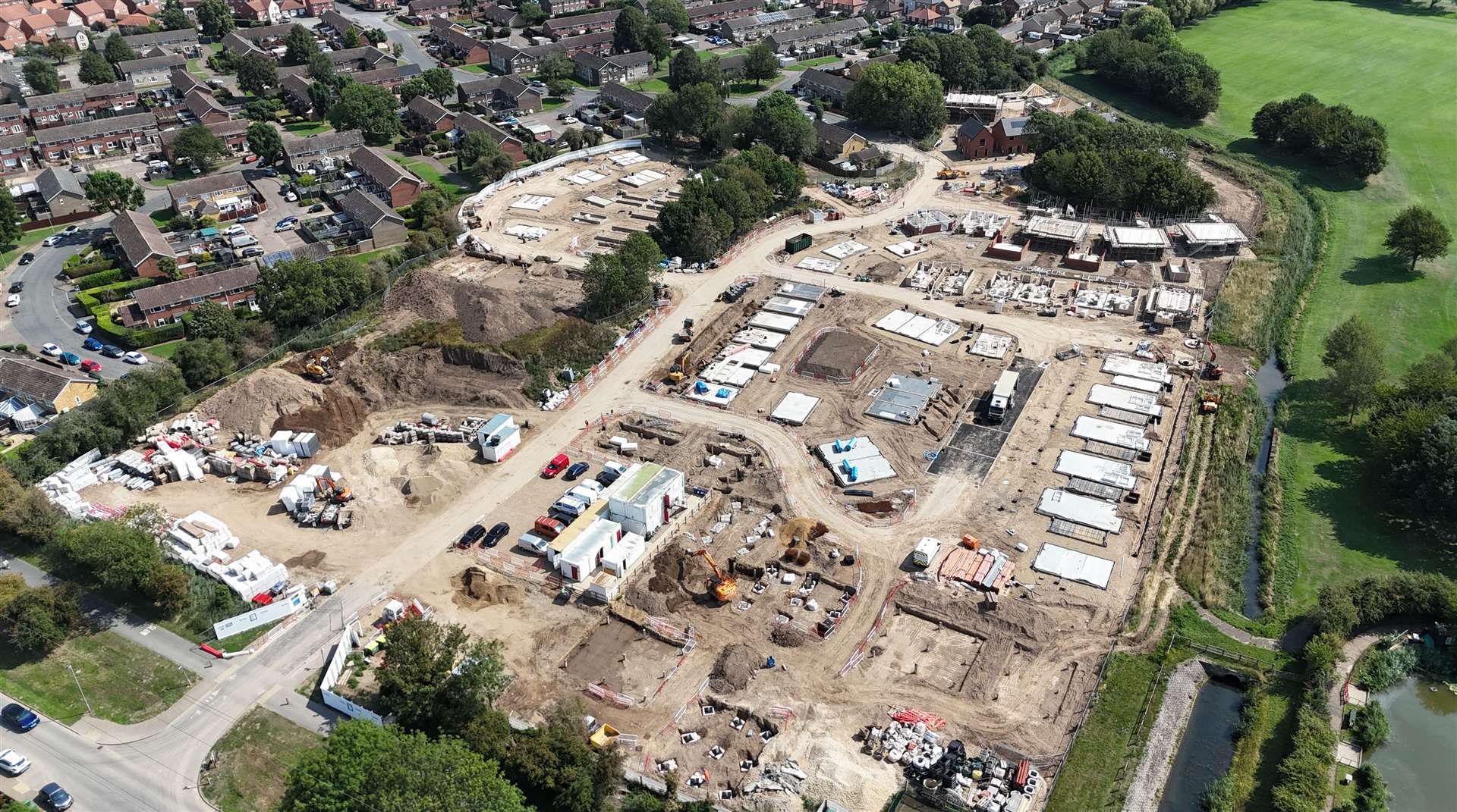 Valentine Park is being built from the back - the most complete houses are at the back of the site and will be where the show homes are located when they open towards the end of the year. Picture: West Norfolk Council