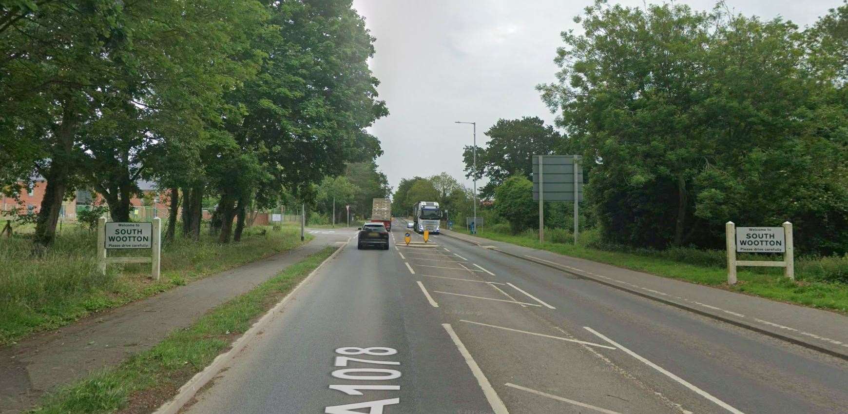 77 new independent living homes could be built in South Wootton. Picture: Google Maps