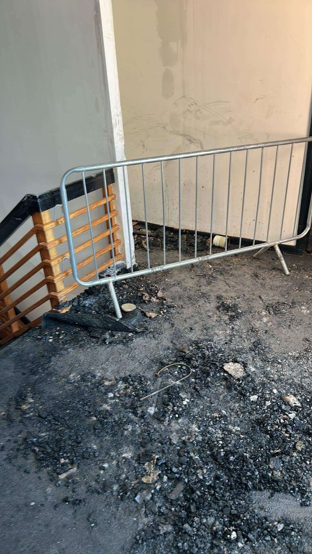 Inside of two residents’ flat after the fire