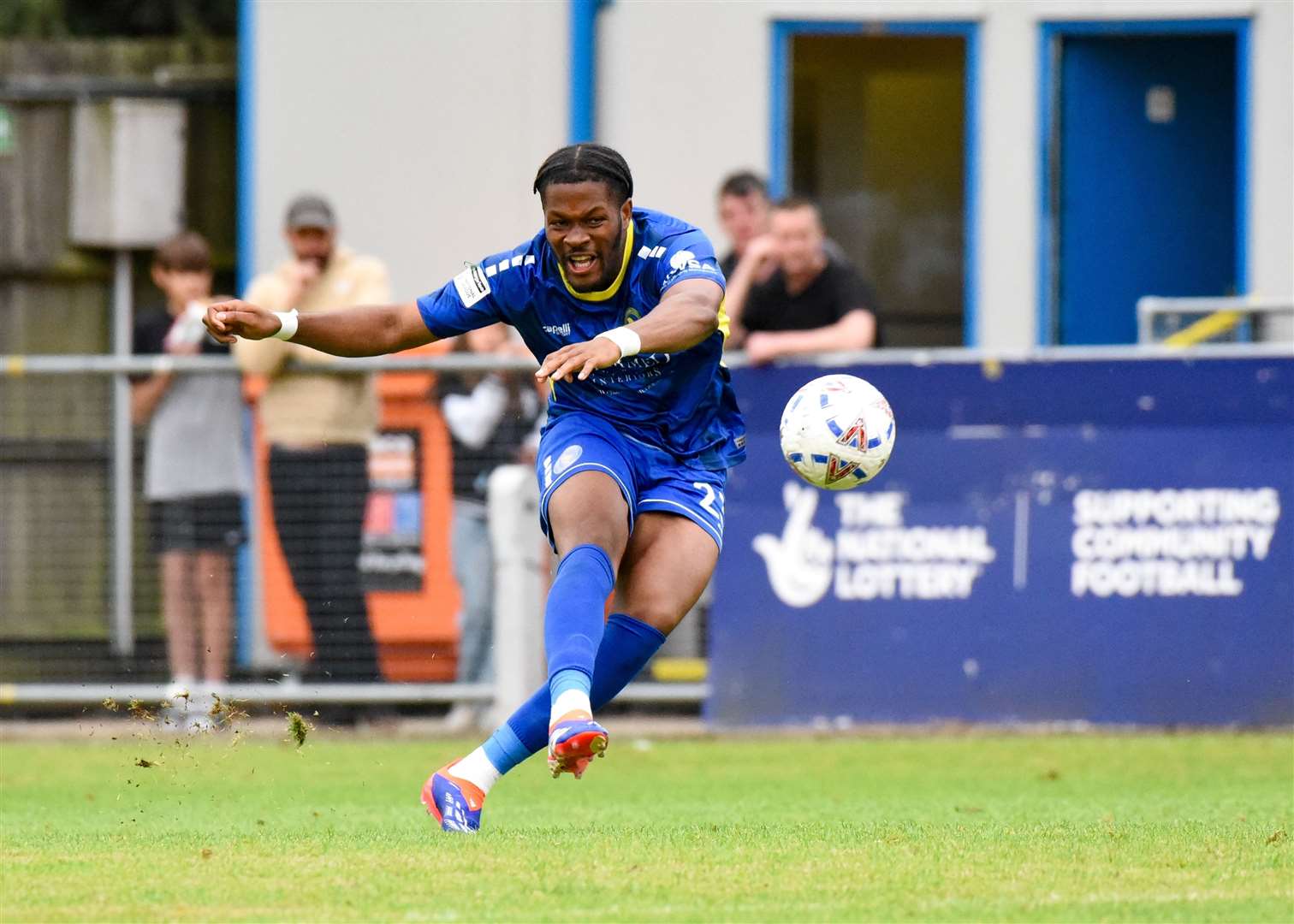 Emmanuel Maja was sent-off just two minutes into King's Lynn's National League North game at Chorley this afternoon.