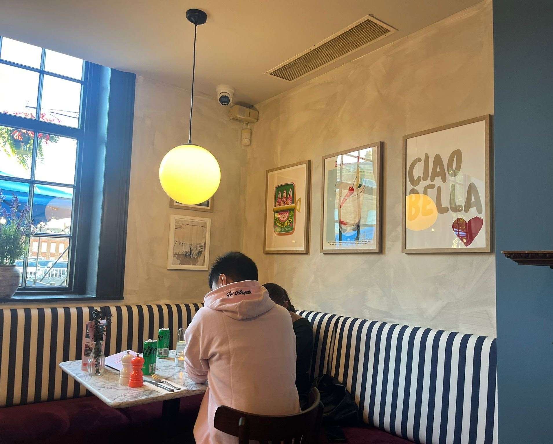 A chic and clean interior inside Prezzo Italian
