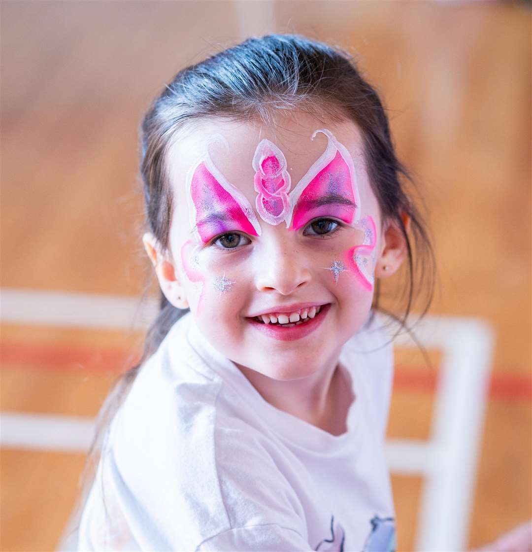 This youngster has a butterfly face painting. Picture: Ian Burt/Freebridge Community Housing
