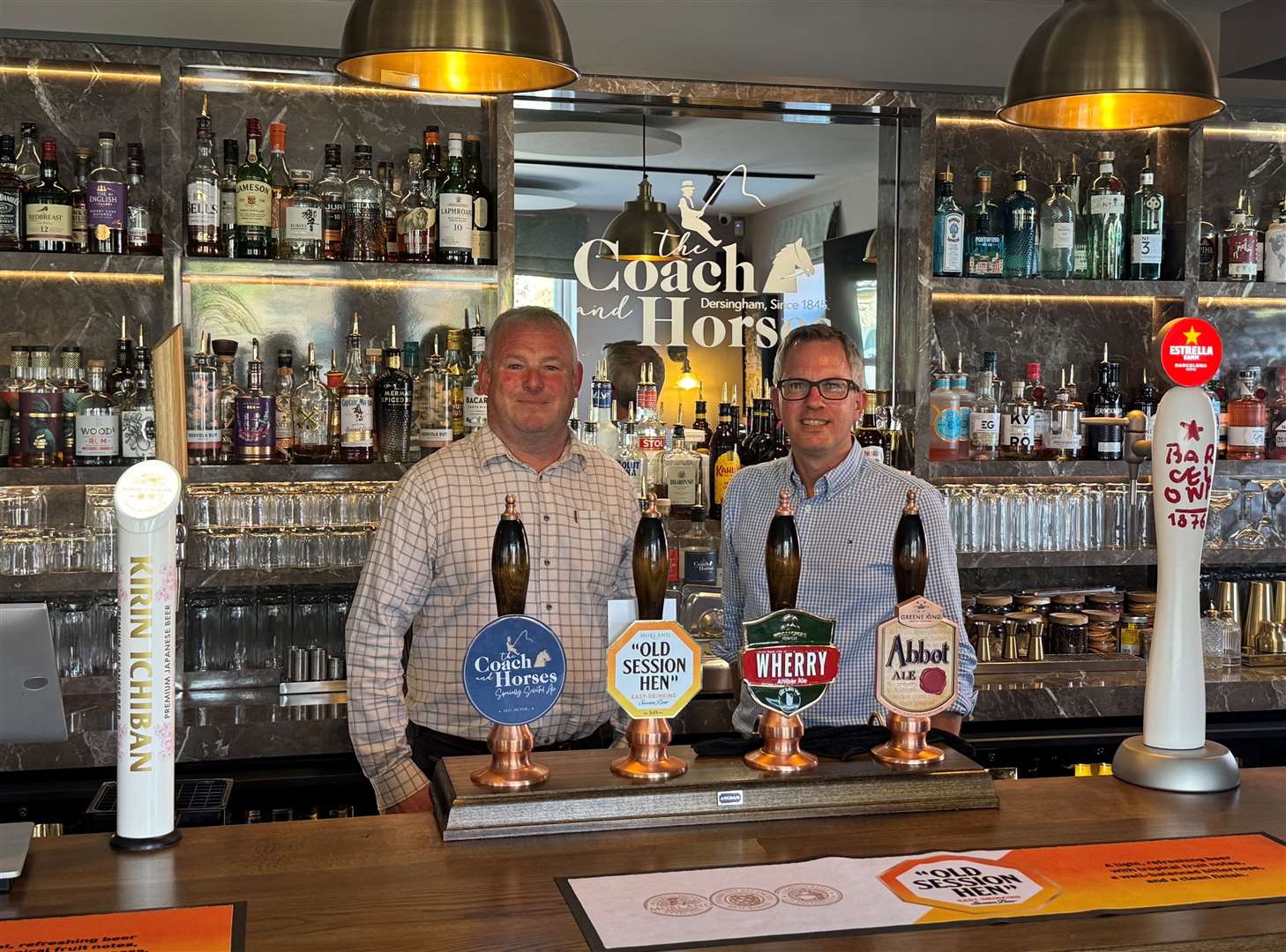 In June, MP James Wild visited the newly reopened Coach and Horses at Dersingham and met owners Nick and Mandy Suiter.