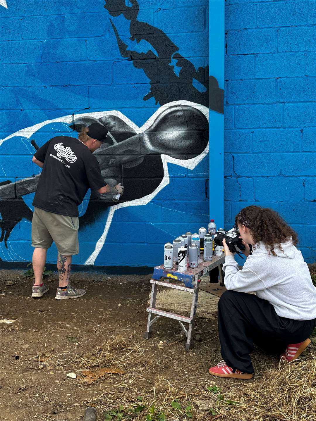 The work has been completed by a renowned artist