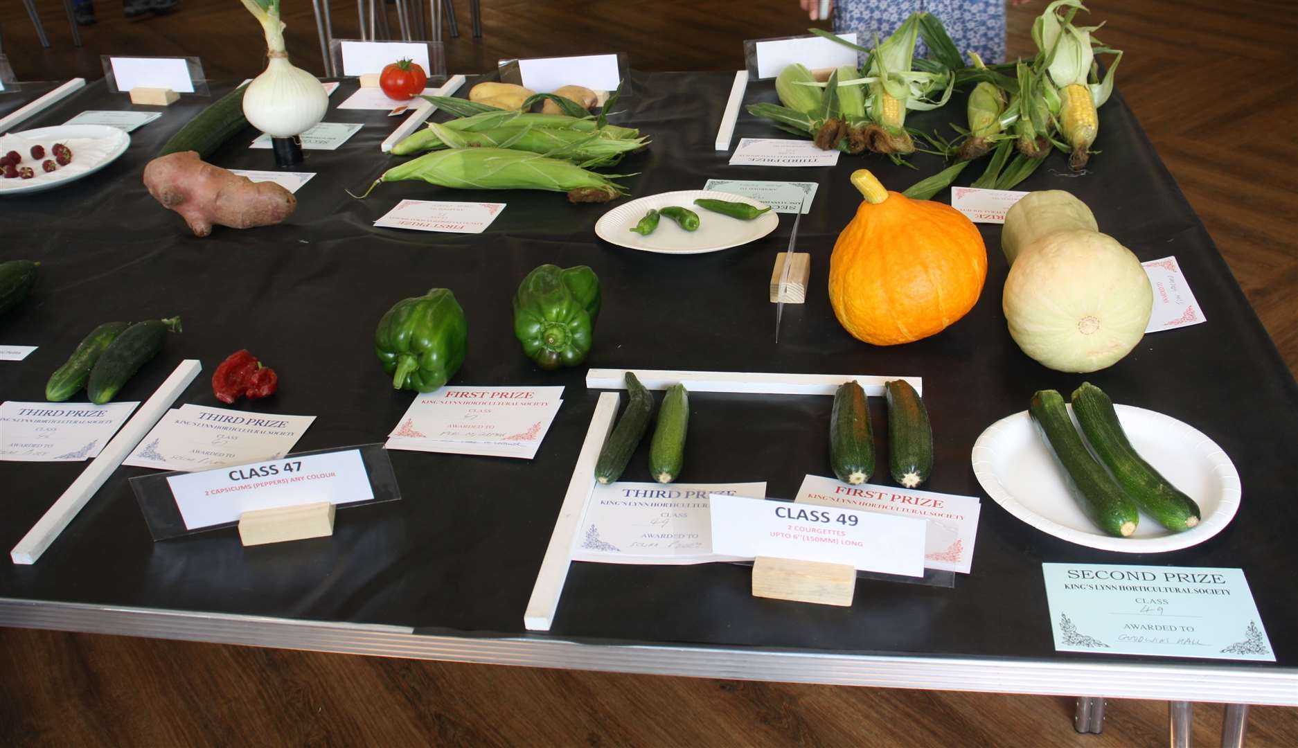 Some of the produce on display in the hall at this year's show