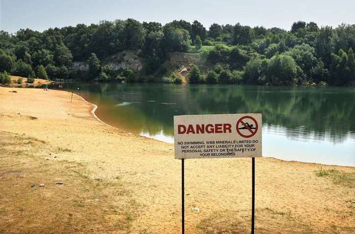 There are more than 70 signs warning people not to swim at Bawsey