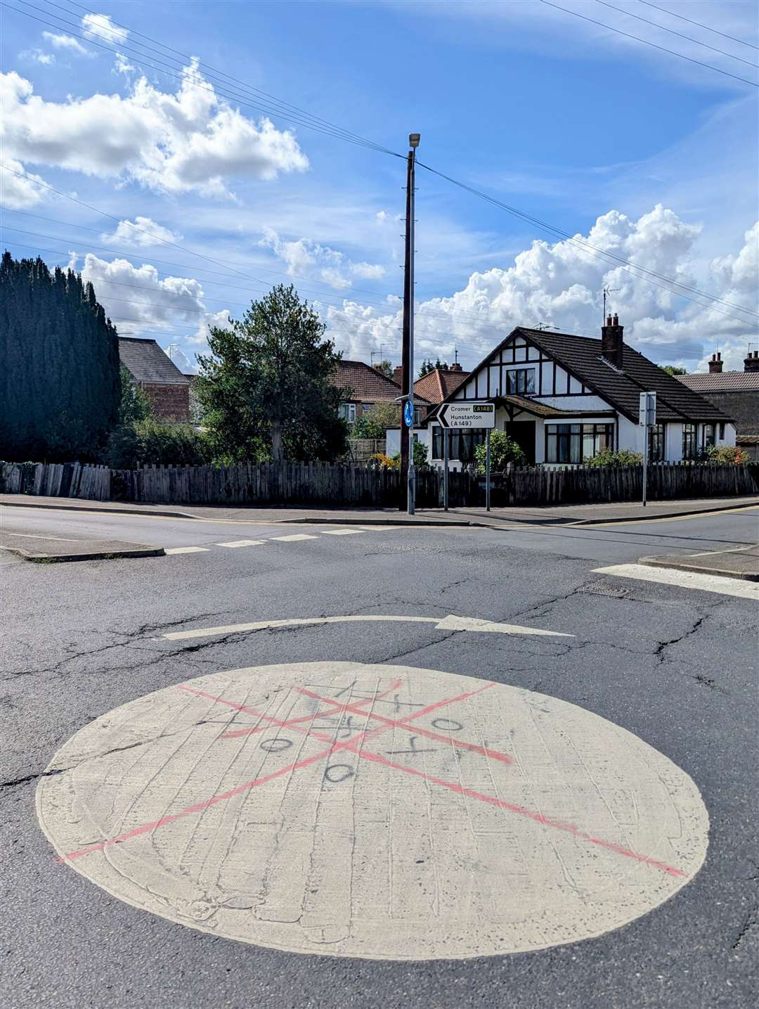 The Loke Road/ Columbia Way roundabout has also been turned into a game