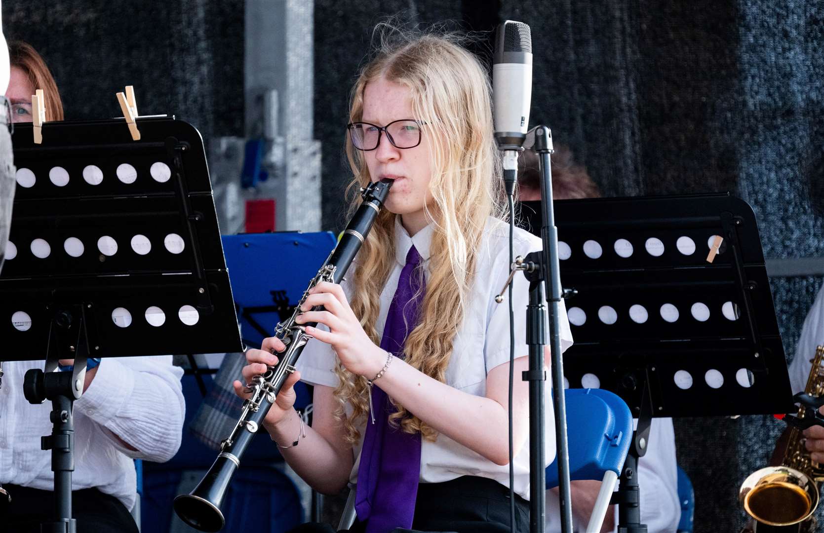 Youngsters enjoy the bands and orchestra evening. Picture: WNAT/Ian Burt